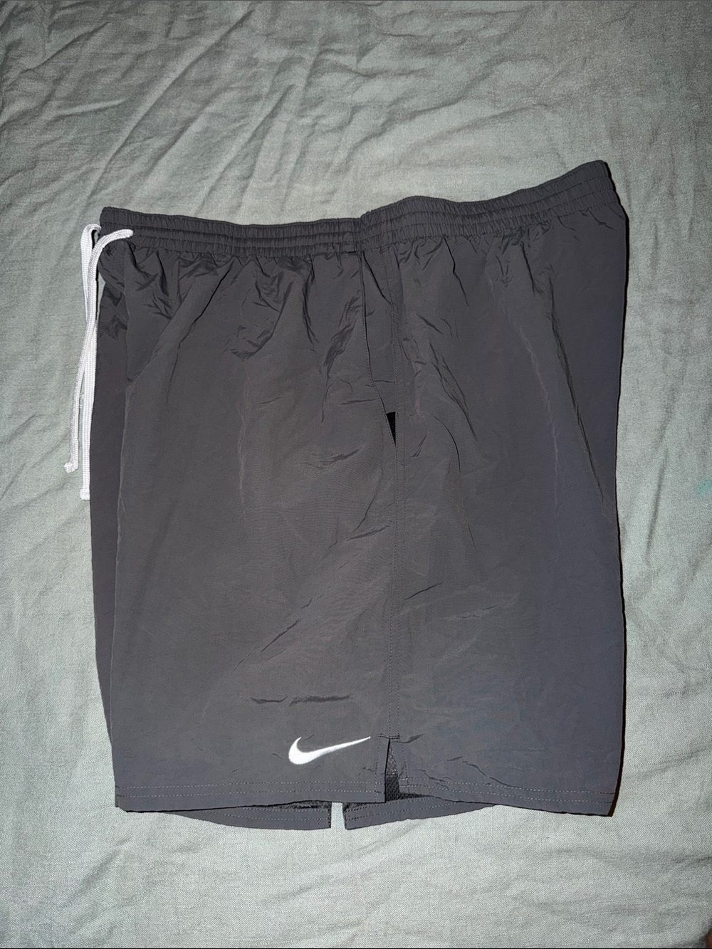Nike Grey Shorts with White Swoosh